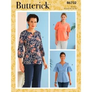 Butterick 6732 Sewing Pattern - Misses' Top - Size 6-8-10-12-14